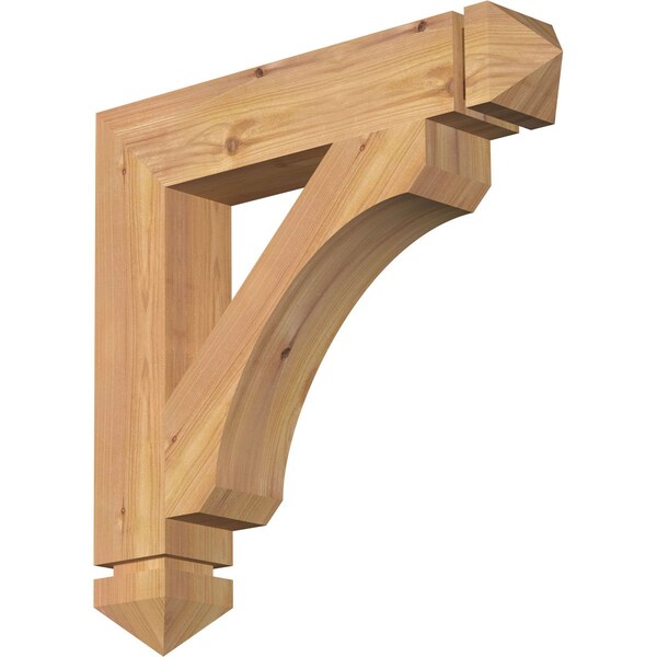 Ekena Millwork Legacy Arts & Crafts Smooth Bracket, Western Red Cedar, 3 1/2"W x 20"D x 20"H BKT04X20X20LEC03SWR - main